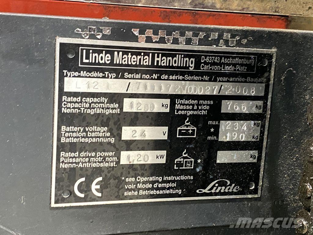 Linde L12I Ročni električni viličar