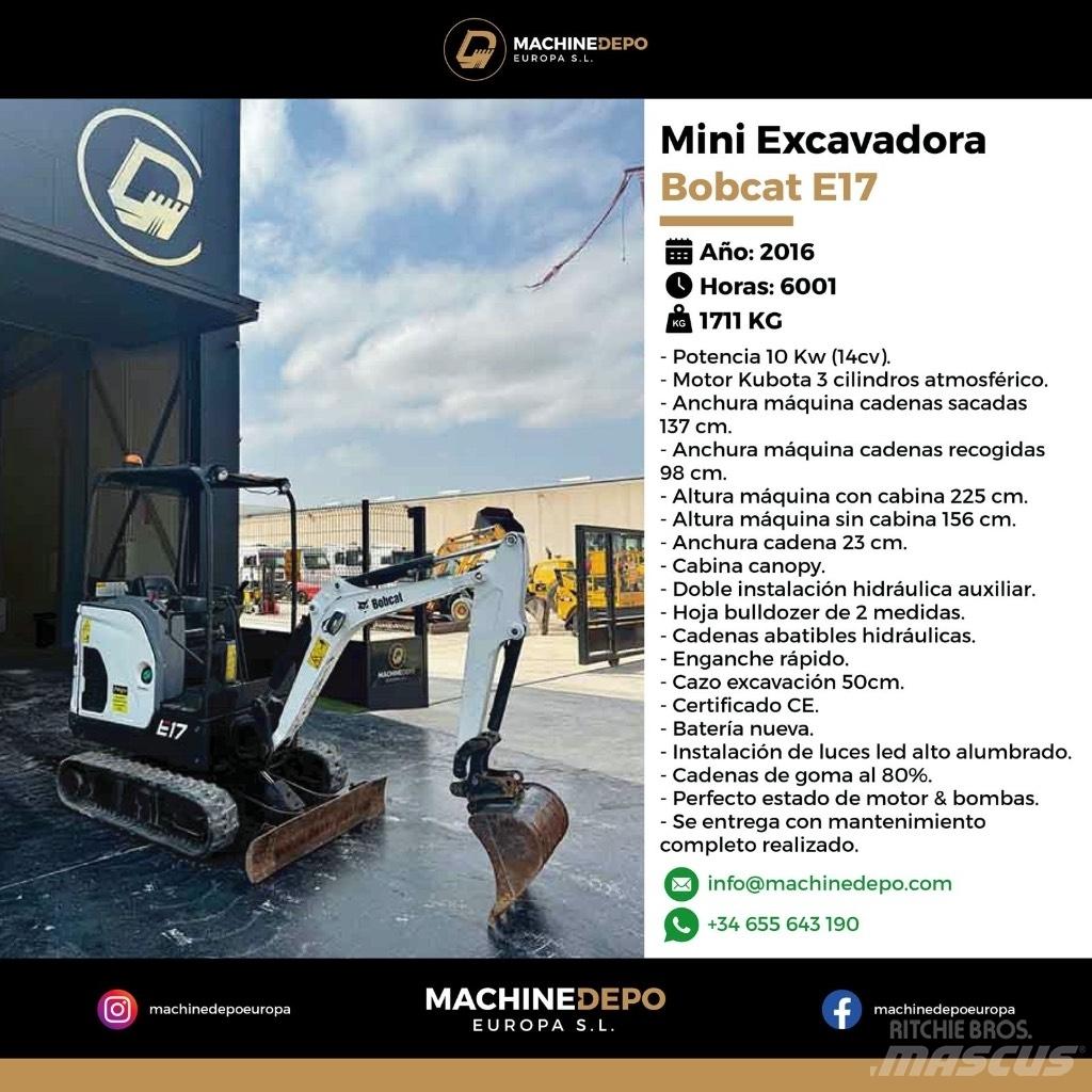 Bobcat E 17 Mini bagri <7t