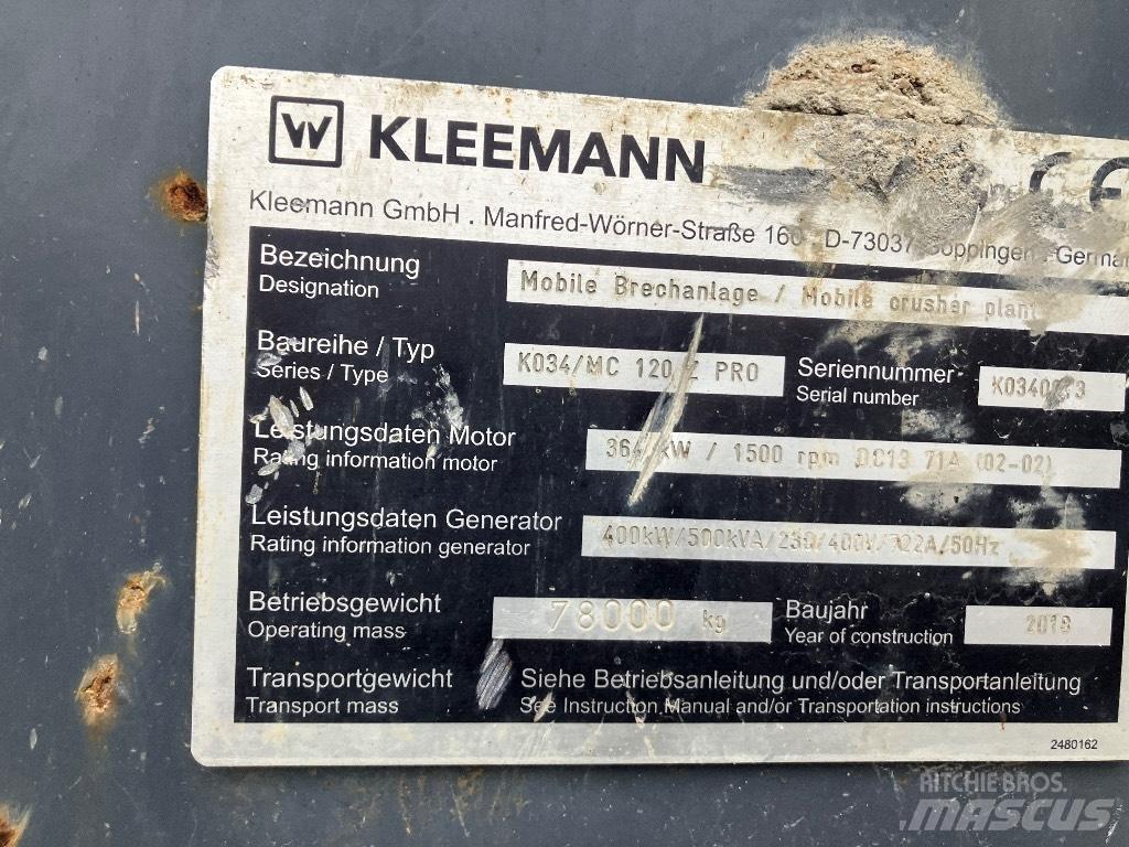 Kleemann MC 120 Z Mobilni drobilniki