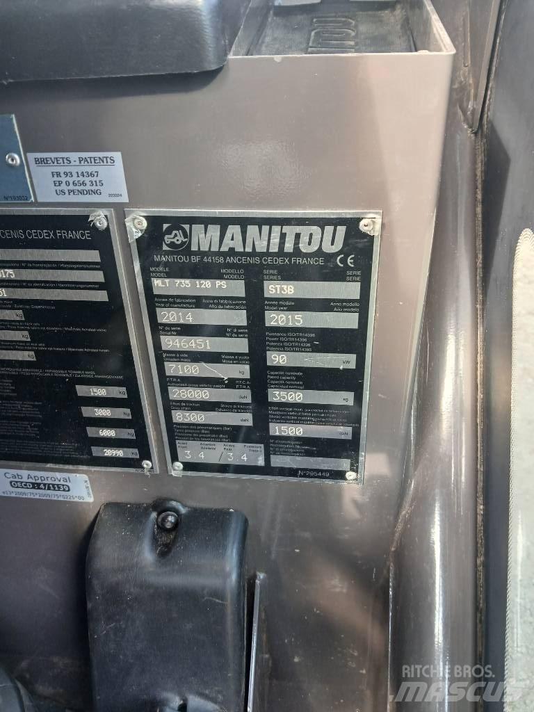 Manitou MLT 735-120 Kmetijski teleskopski nakladalci