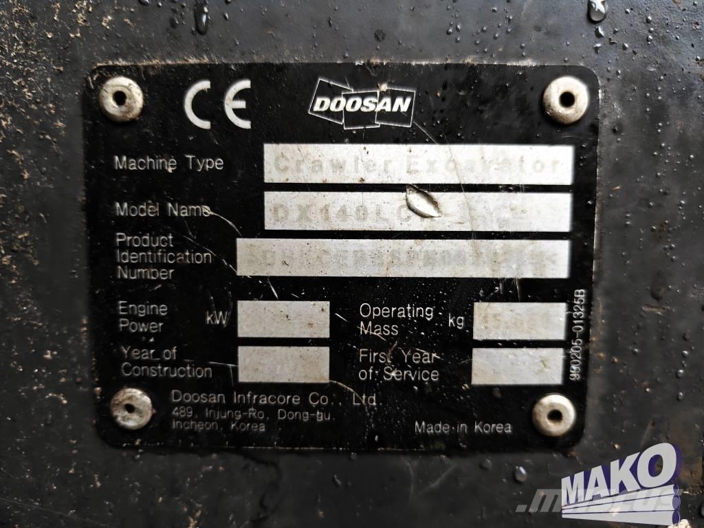 Doosan DX 140 LCR Bagri goseničarji