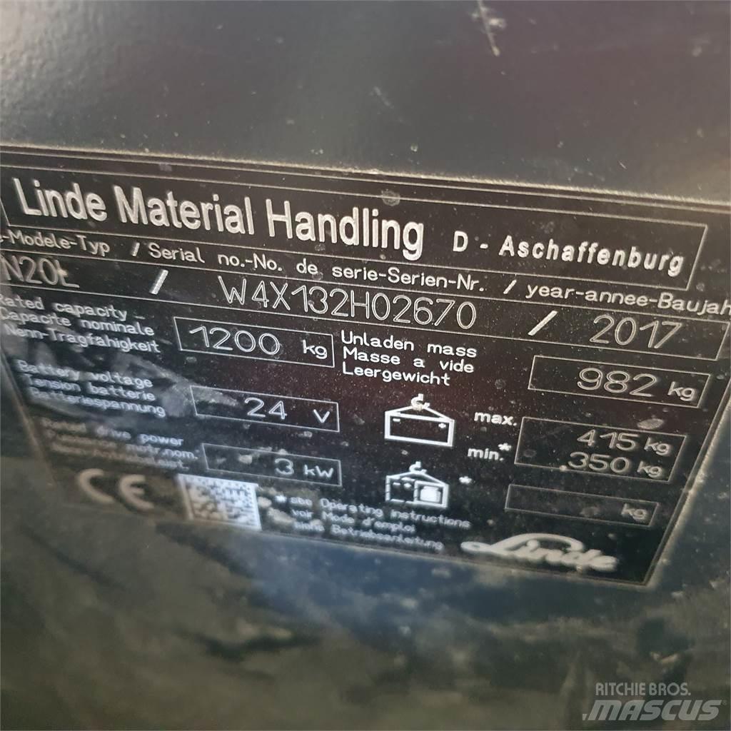 Linde N20L kurz Srednje dvižni komisionirni viličar
