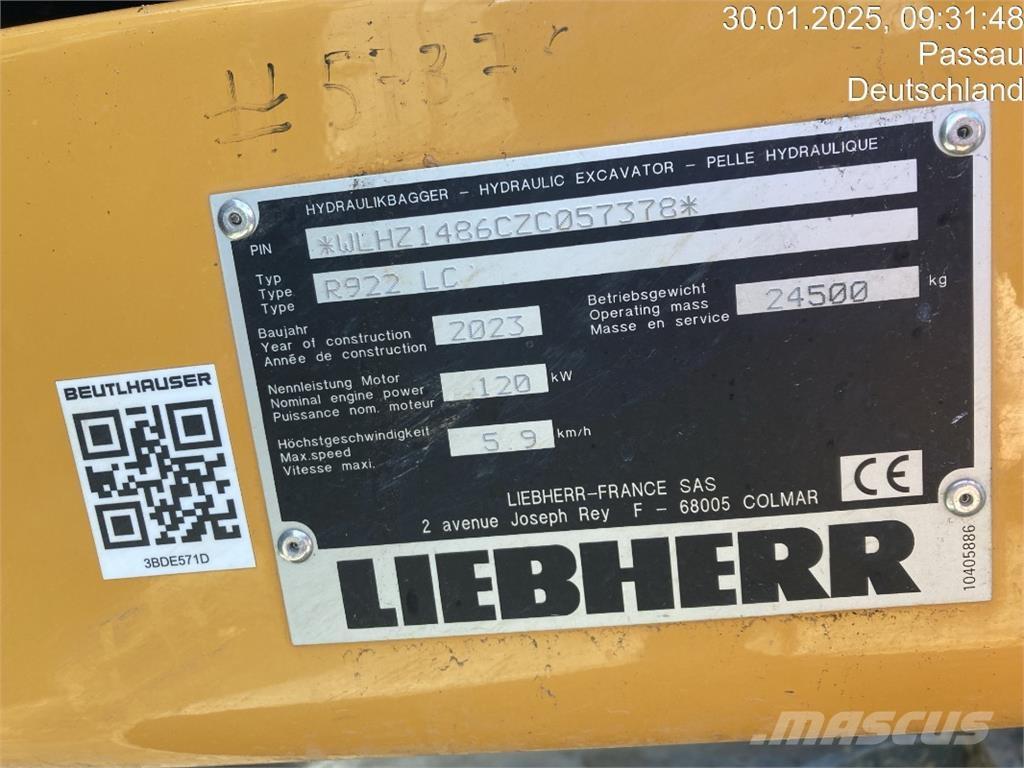Liebherr R922 Bagri goseničarji