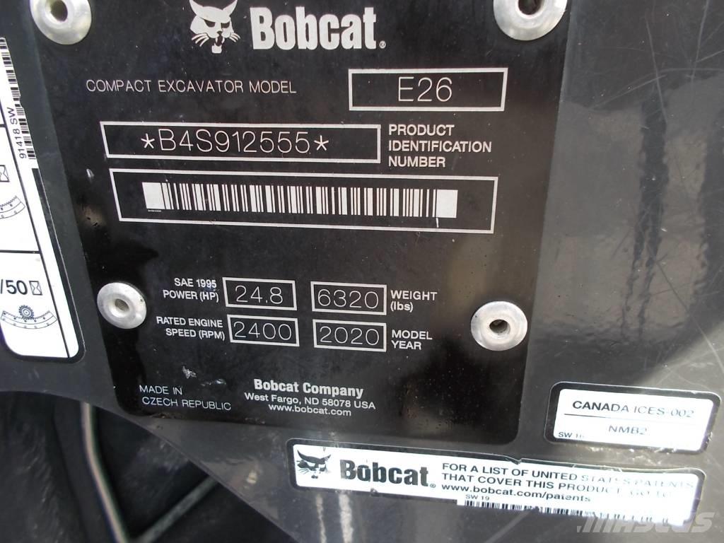 Bobcat E26GM Mini bagri <7t