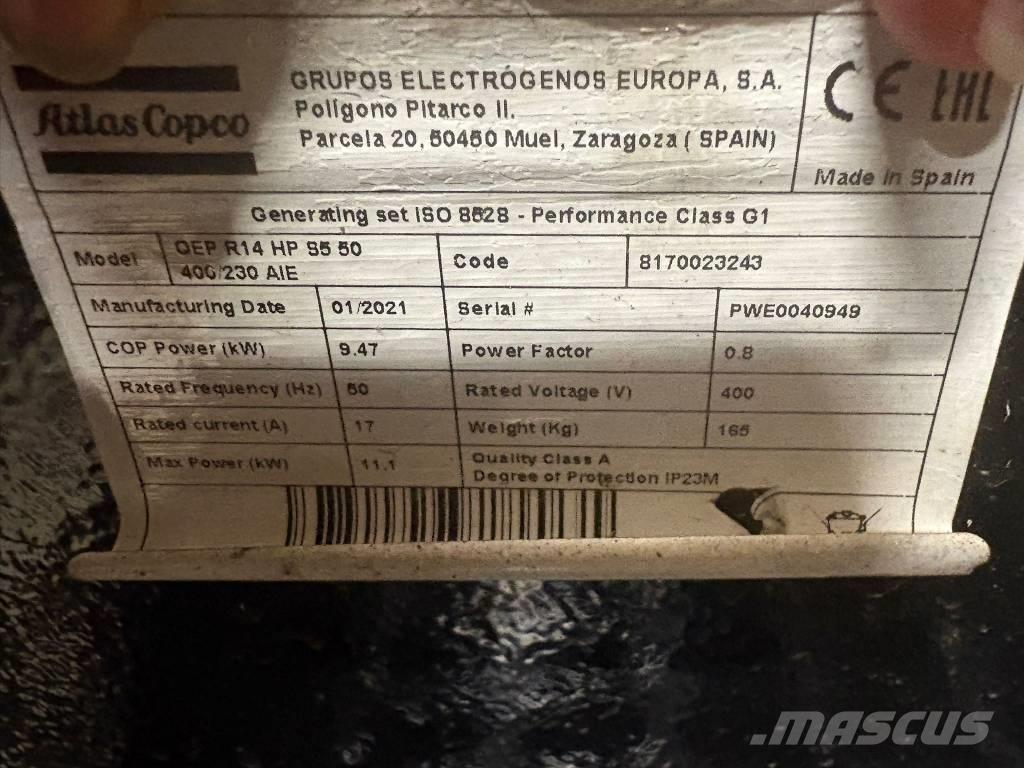 Atlas Copco QEP R 14 Bencinski agregati