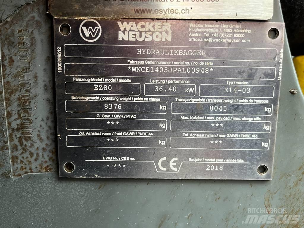 Wacker Neuson EZ 80 Midi bagri 7t – 12t