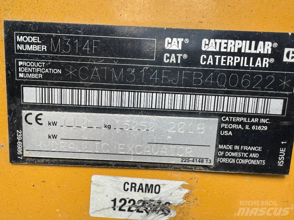 CAT M314F Bagri na kolesih