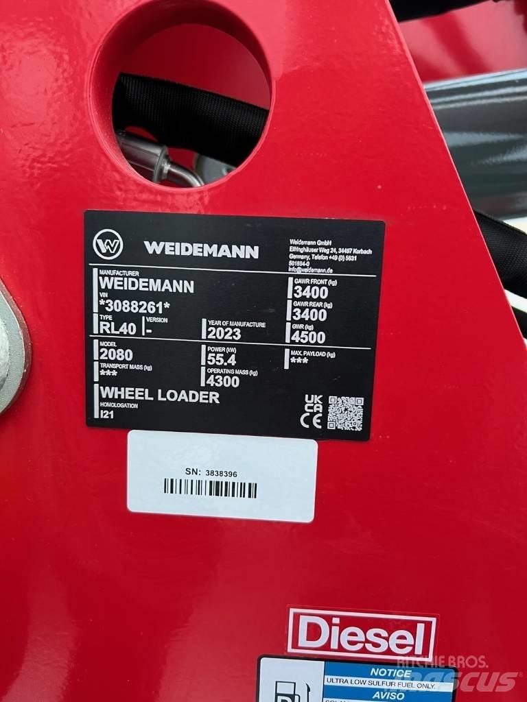 Weidemann 2080 Kolesni nakladalci