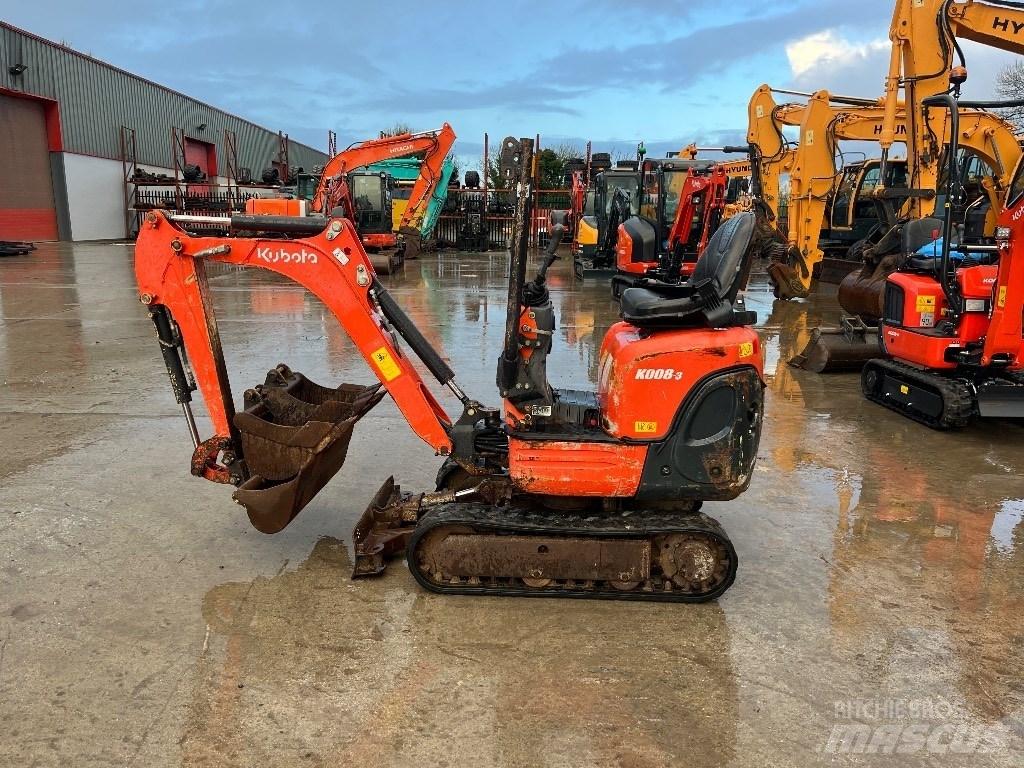Kubota K 008-3 Mini bagri <7t