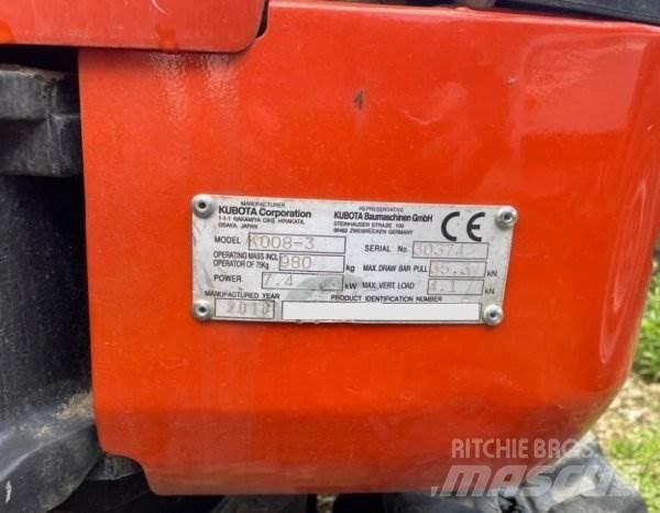 Kubota K008-3 Mini bagri <7t