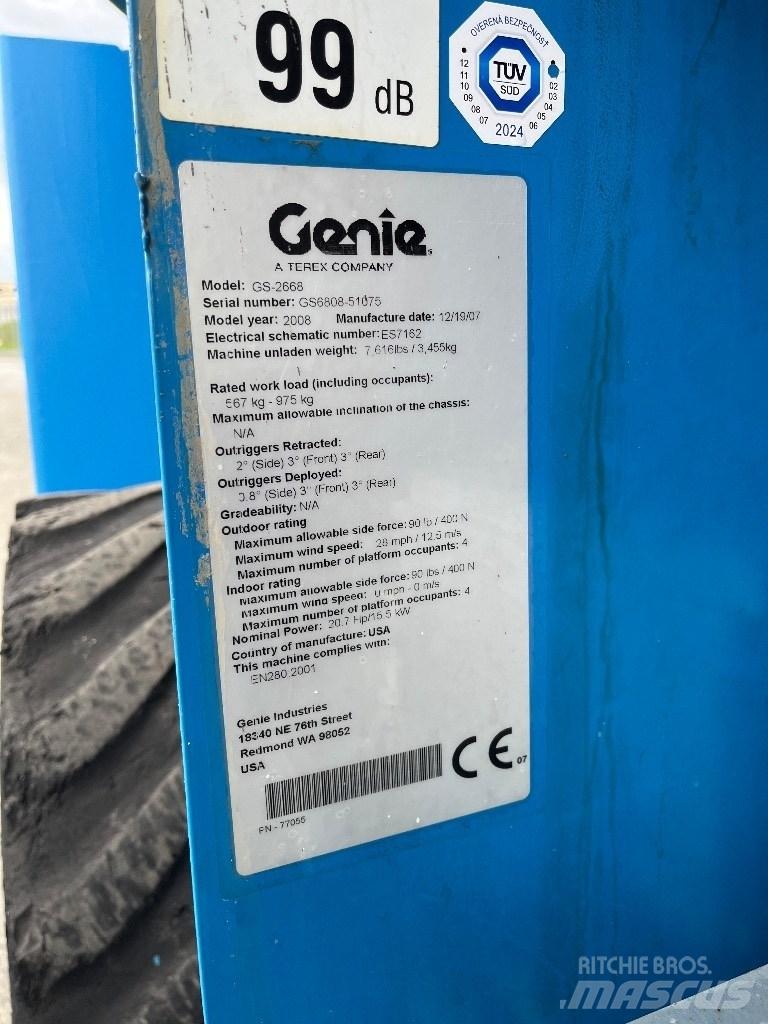 Genie GS 2668 RT Škarjaste dvižne ploščadi