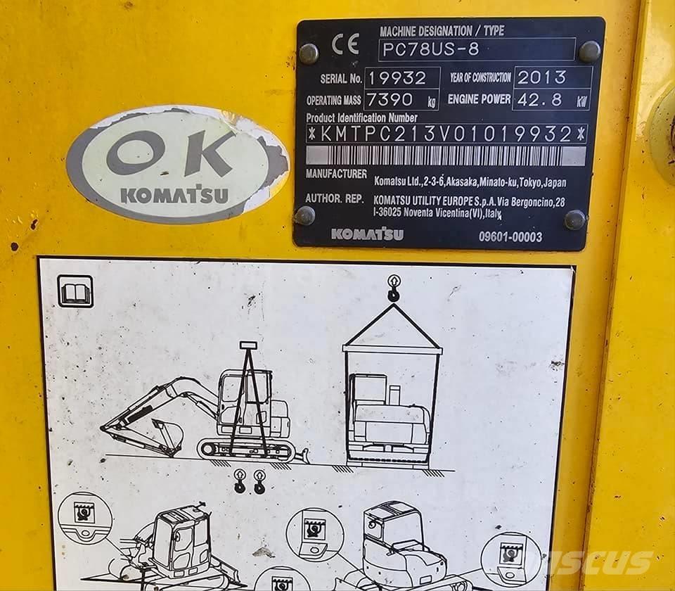 Komatsu PC 78 US-8 Midi bagri 7t – 12t