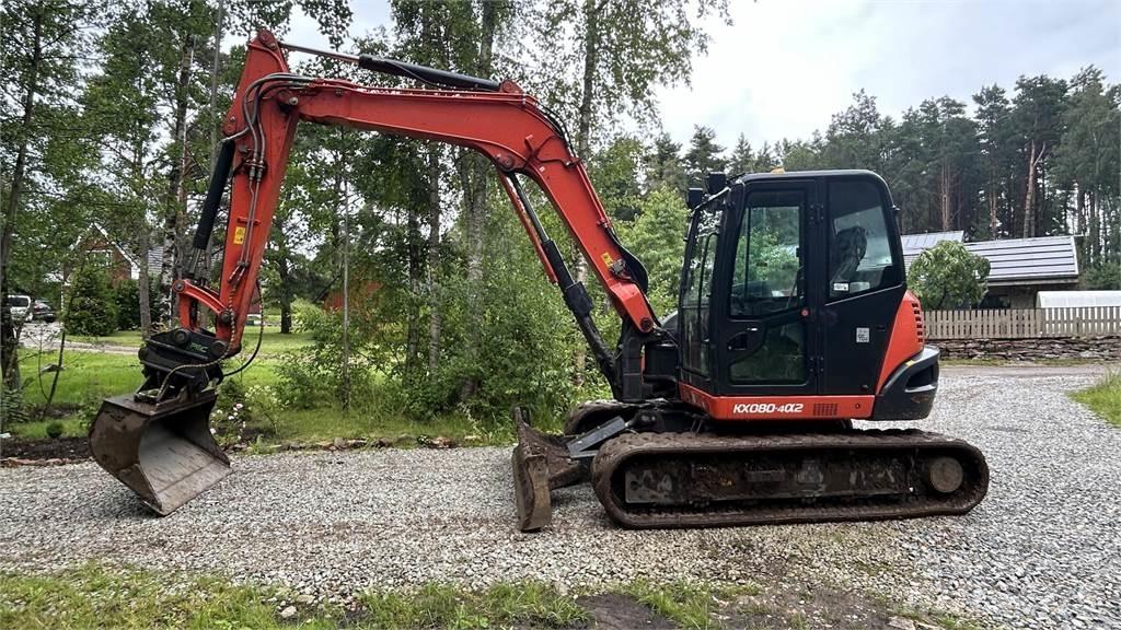 Kubota KX080 – 4a2 Mini bagri <7t
