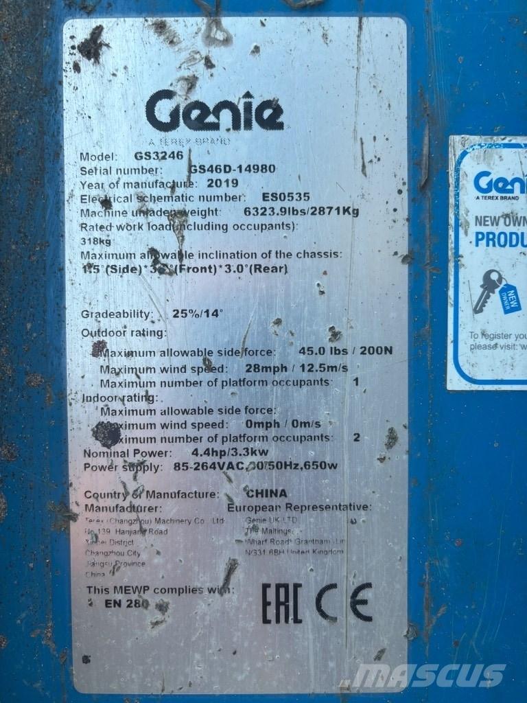 Genie GS 3246 Škarjaste dvižne ploščadi