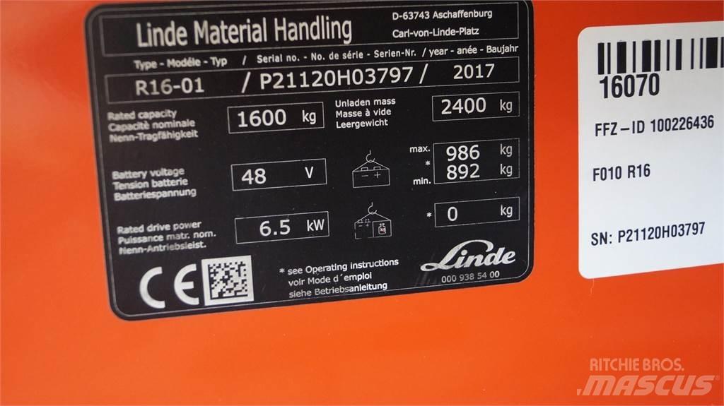 Linde R16 Viličarji s pomičnim teleskopom