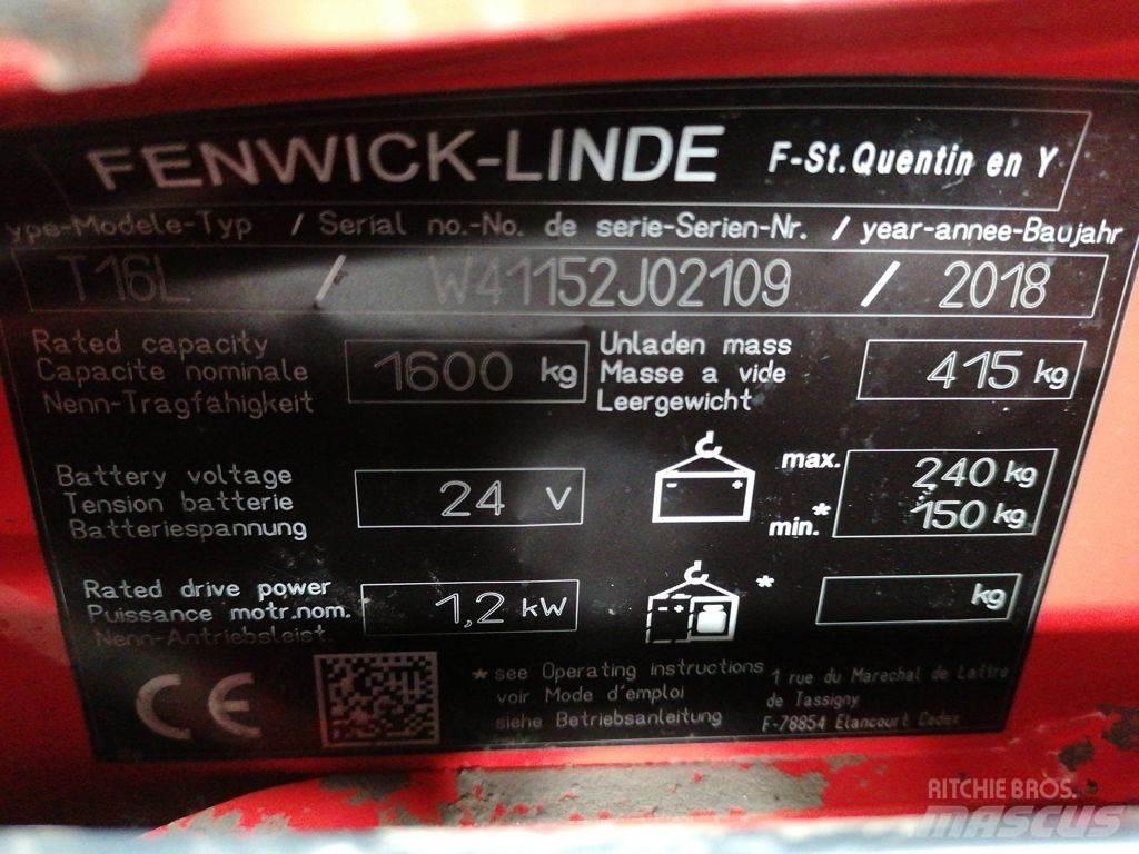 Linde T16L Električni nizko dvižni viličar
