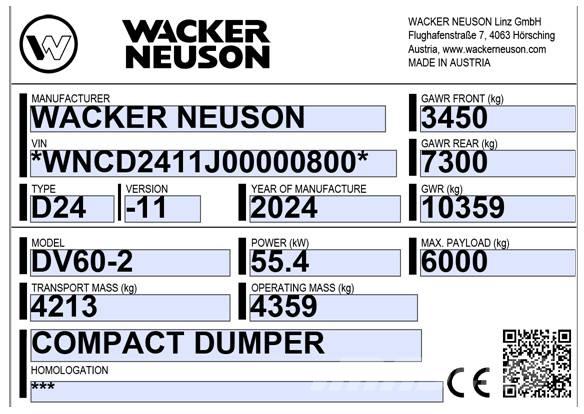 Wacker Neuson DV60-2 Demperji goseničarji