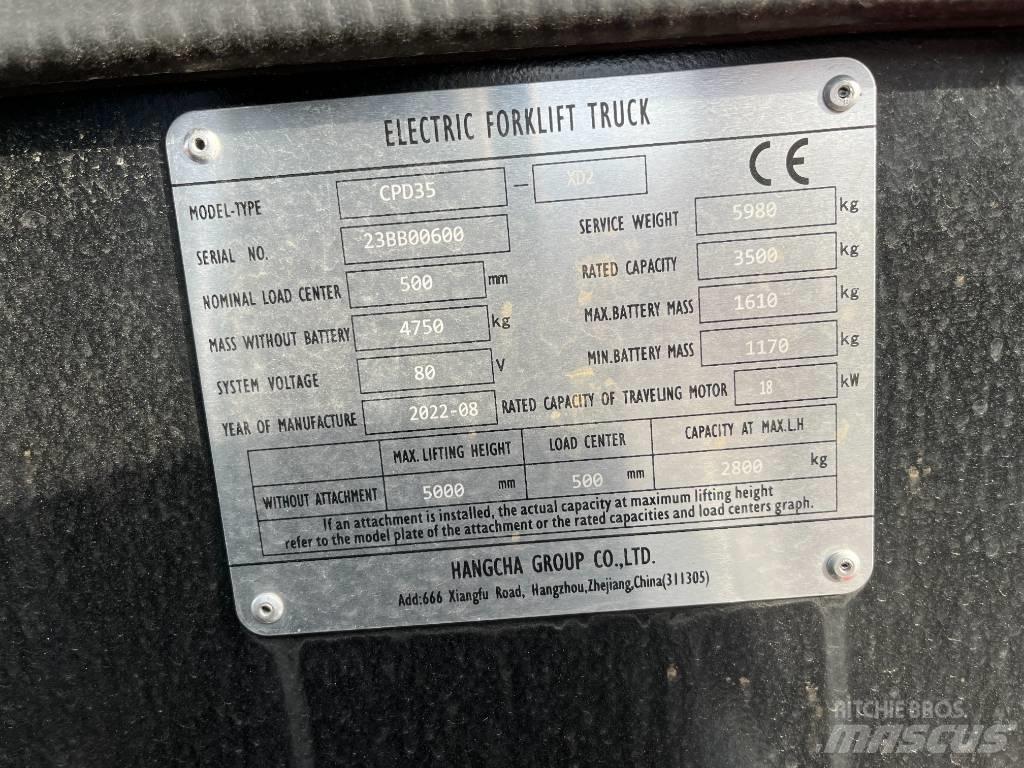 Hangcha CPD35-XD2 Električni viličarji