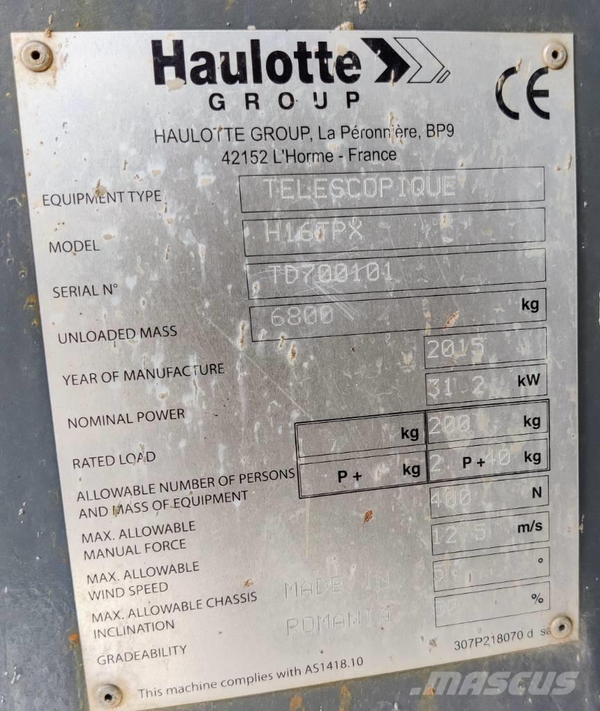 Haulotte H 16 TPX Teleskopske dvižne ploščadi