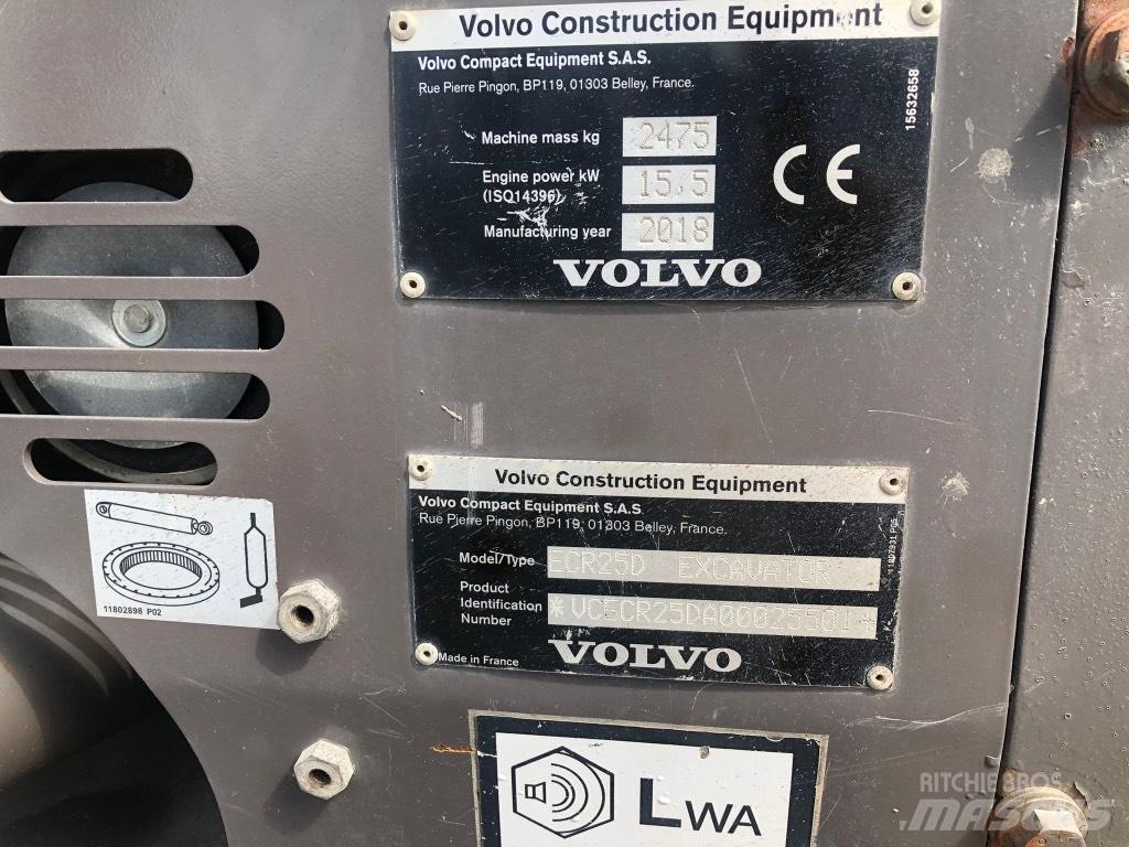 Volvo ECR 25 D Mini bagri <7t