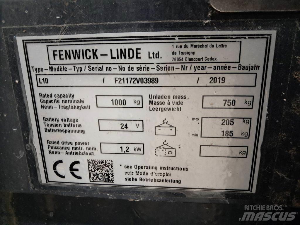 Linde L10 Ročni električni viličar