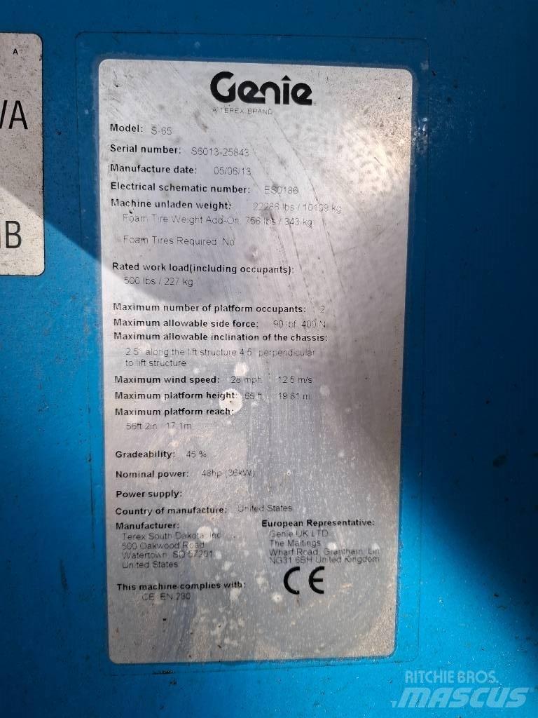 Genie S-65 Teleskopske dvižne ploščadi