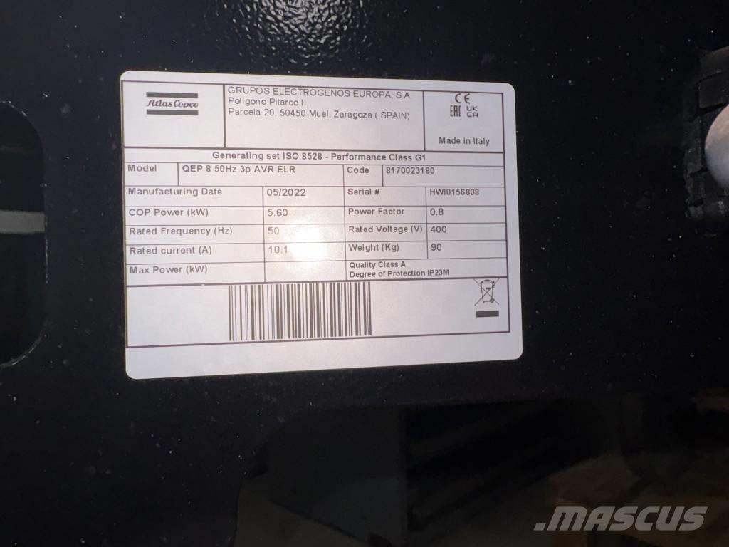 Atlas Copco QEP 8 Bencinski agregati