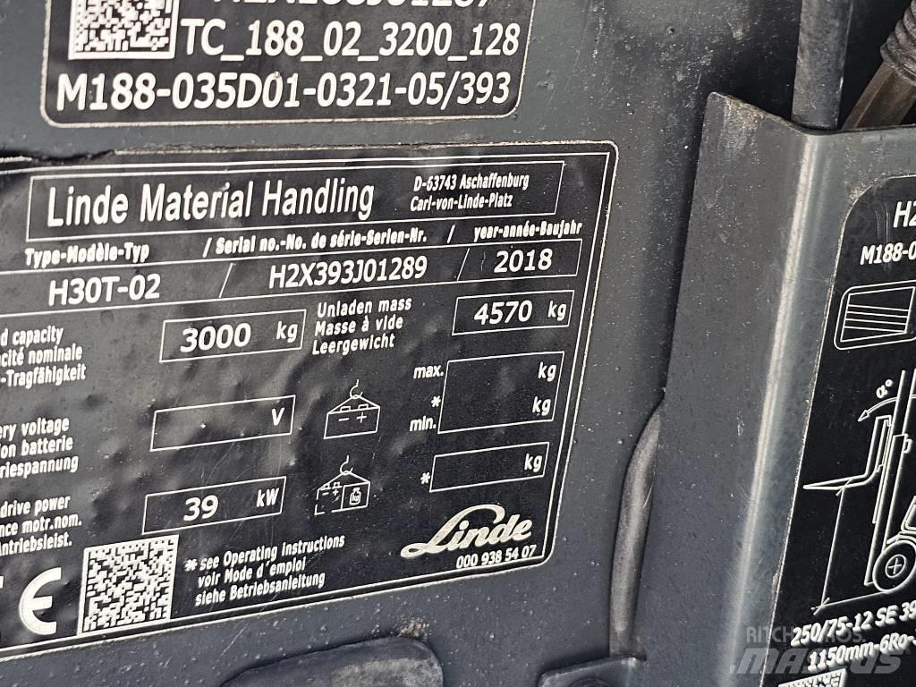 Linde H30T-02 Plinski viličarji