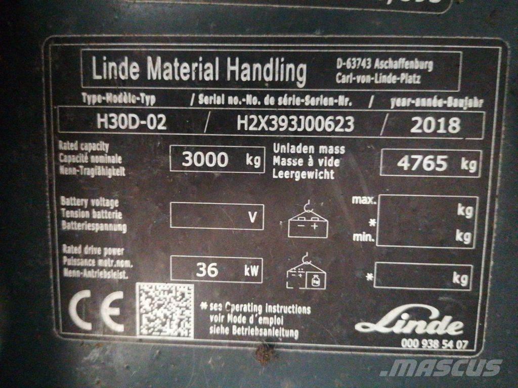Linde H30D-02 Dizelski viličarji