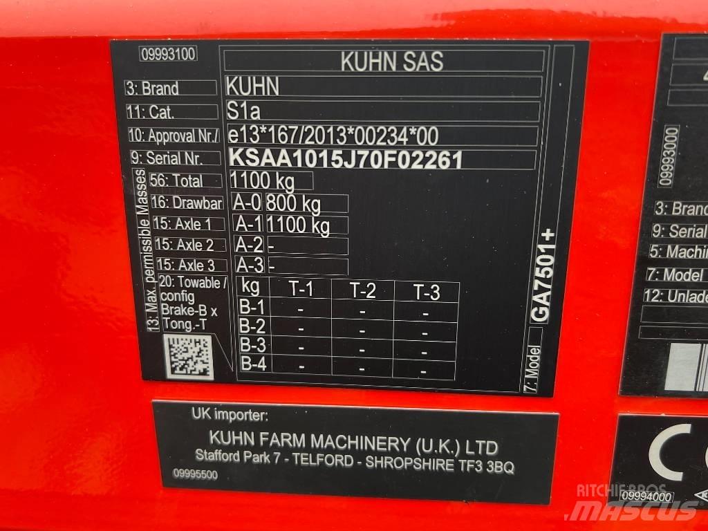 Kuhn GA 7501 Obračalniki in zgrabljalniki