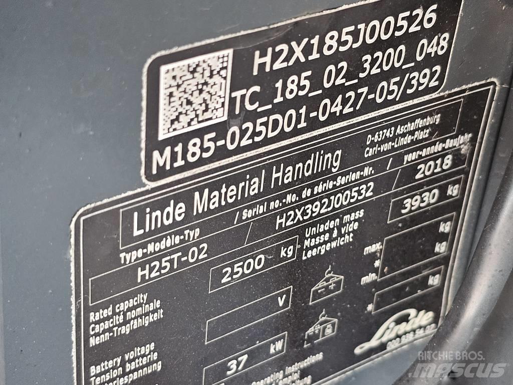 Linde H25T-02 Plinski viličarji