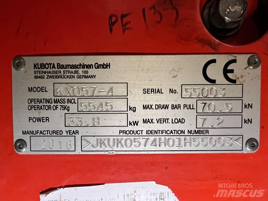 Kubota KX057 Mini bagri <7t