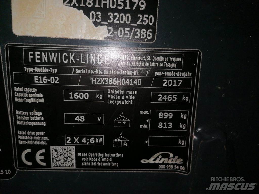 Linde E16-02 Električni viličarji