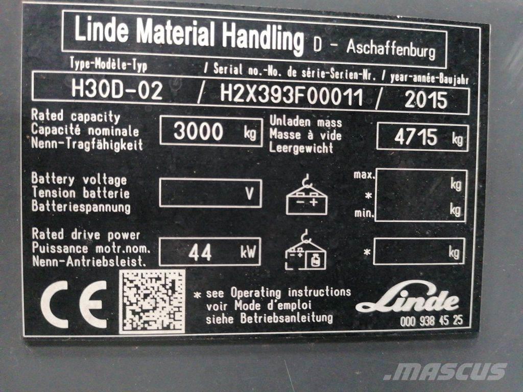 Linde H30D-02 Dizelski viličarji