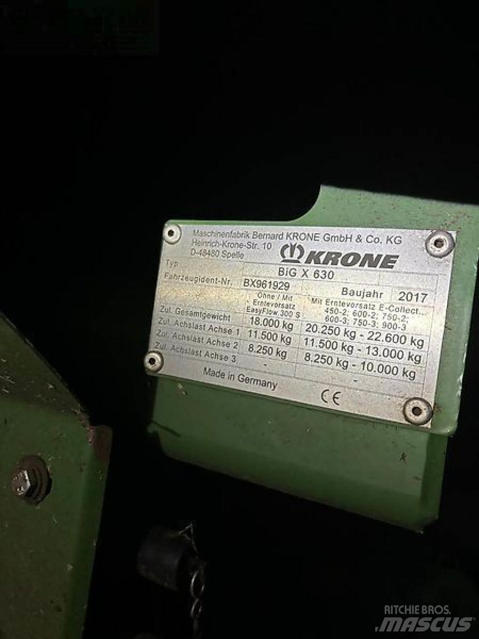 Krone big x 630 Stroji za krmo na lastni pogon