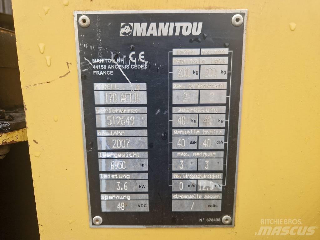 Manitou 170AETJL Zglobne dvižne ploščadi