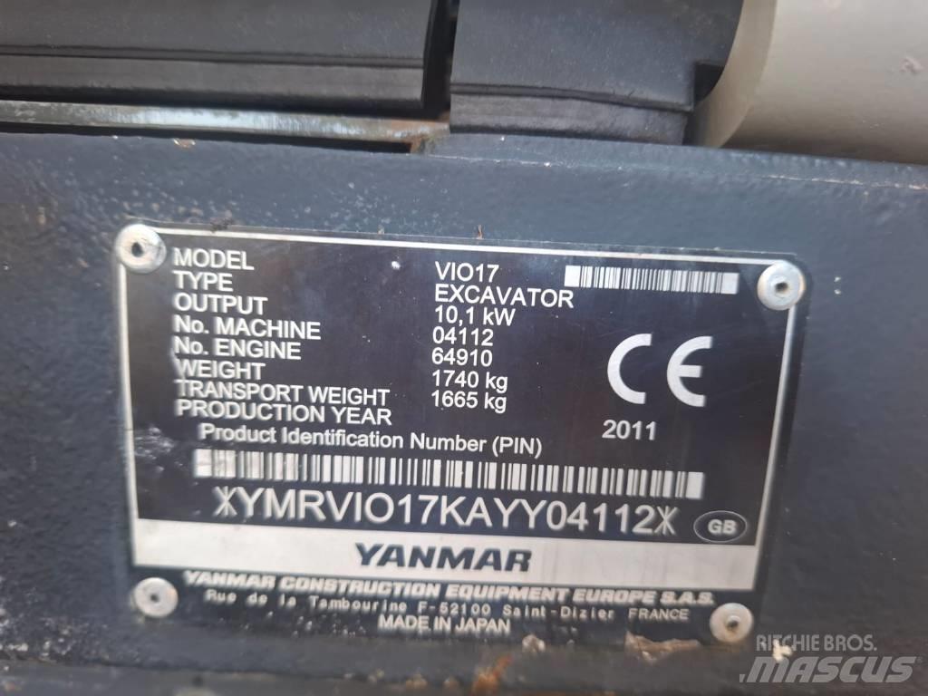 Yanmar Vio 17 Mini bagri <7t