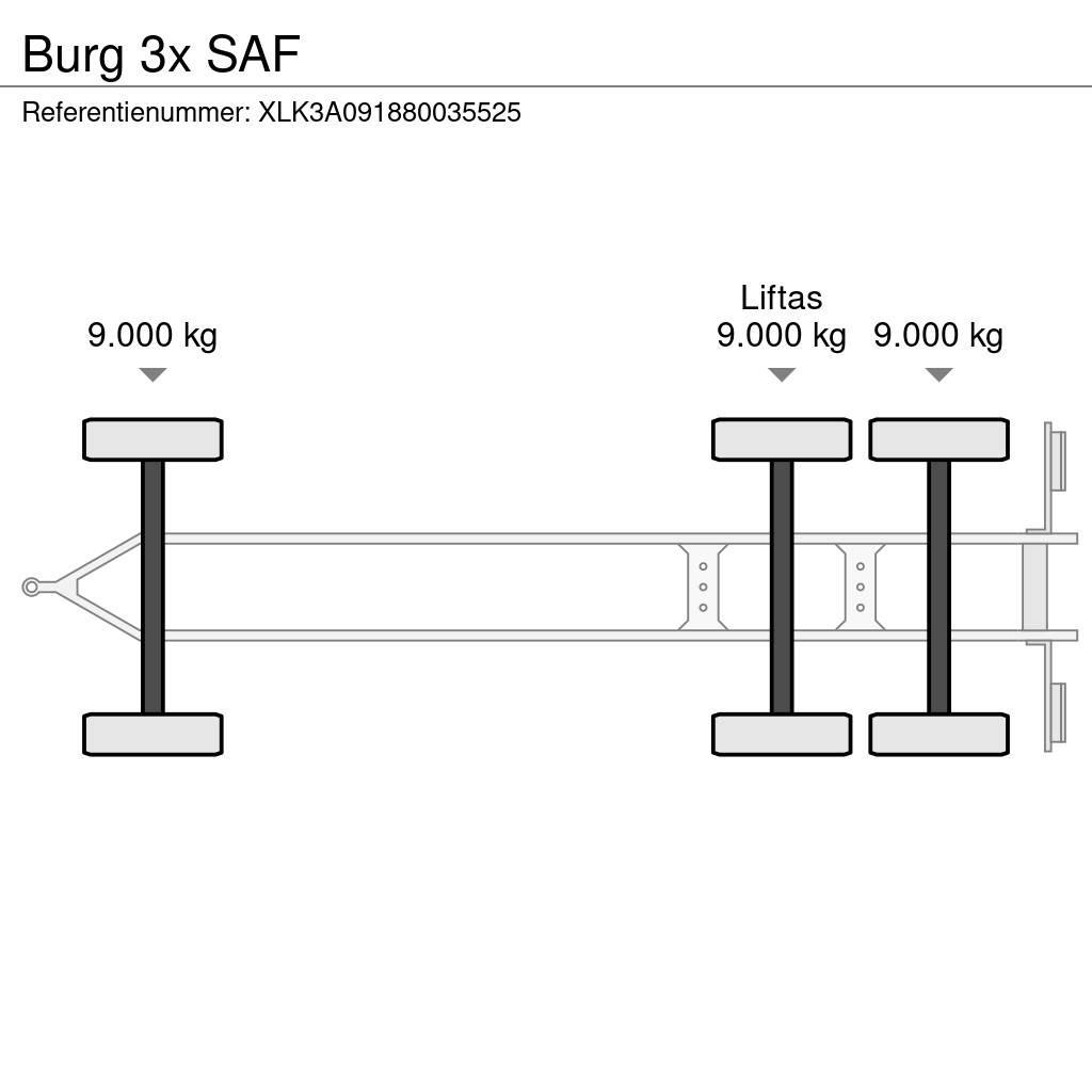 Burg 3x SAF Kontejnerske prikolice