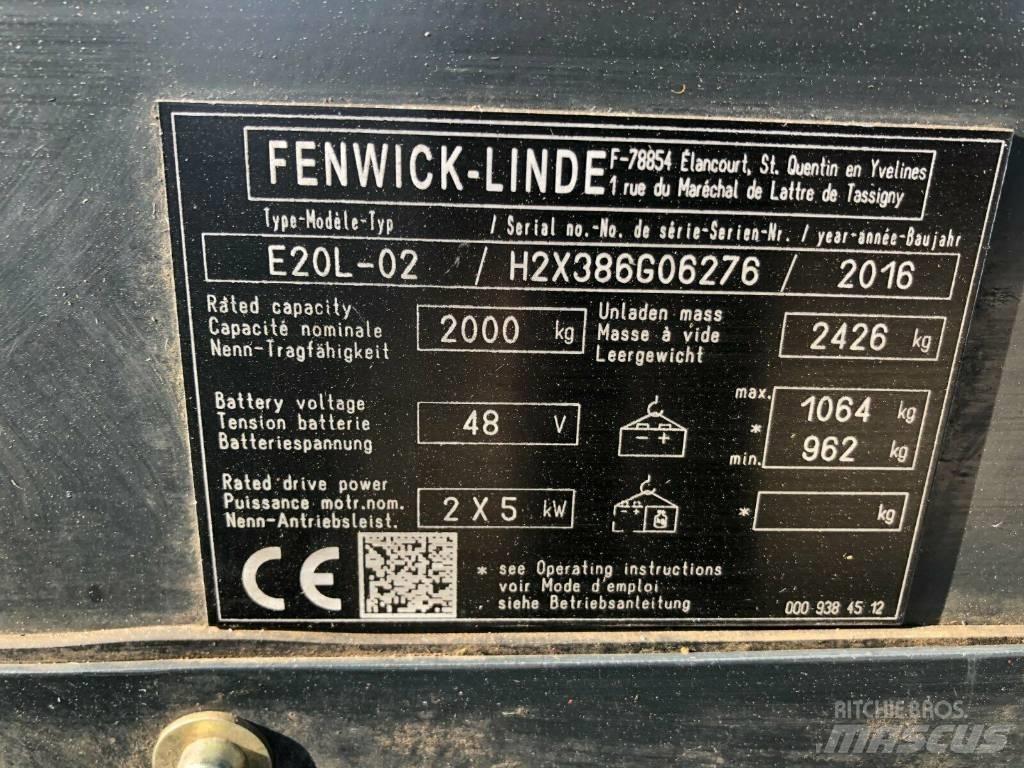 Linde E 20 L-02 Električni viličarji