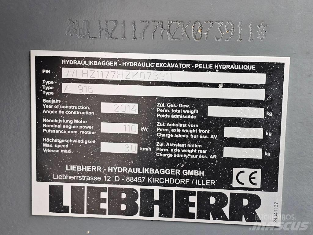 Liebherr A 916 Bagri na kolesih