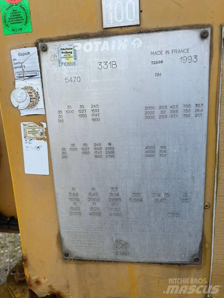 Potain GTMR 331 B Stolpni žerjavi