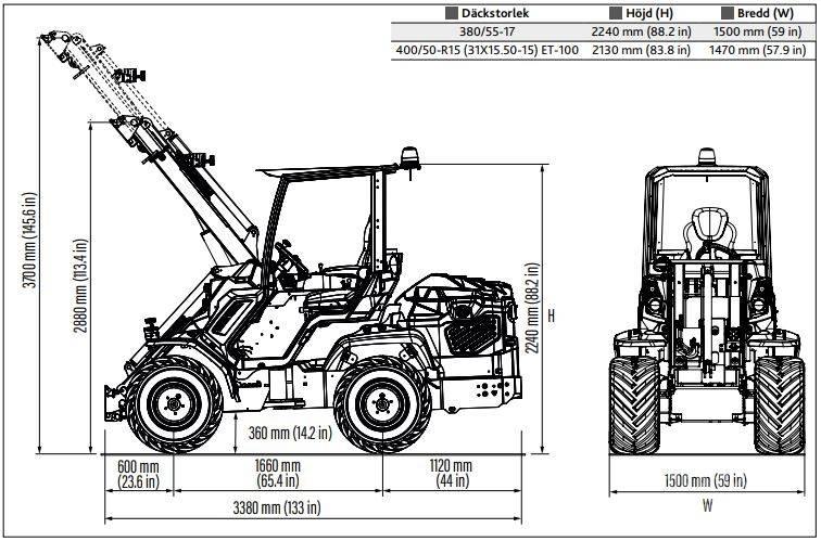 Multione 11.9 K Skid steer mini nakladalci