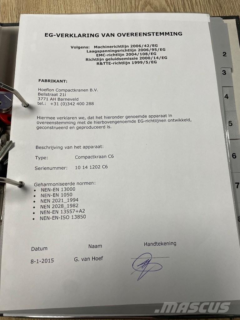 Hoeflon C 6 SOLD Mini žerjavi