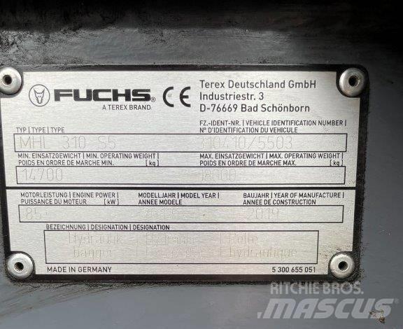 Fuchs MHL310F Bagri za prekladanje primarnih/sekundarnih surovin