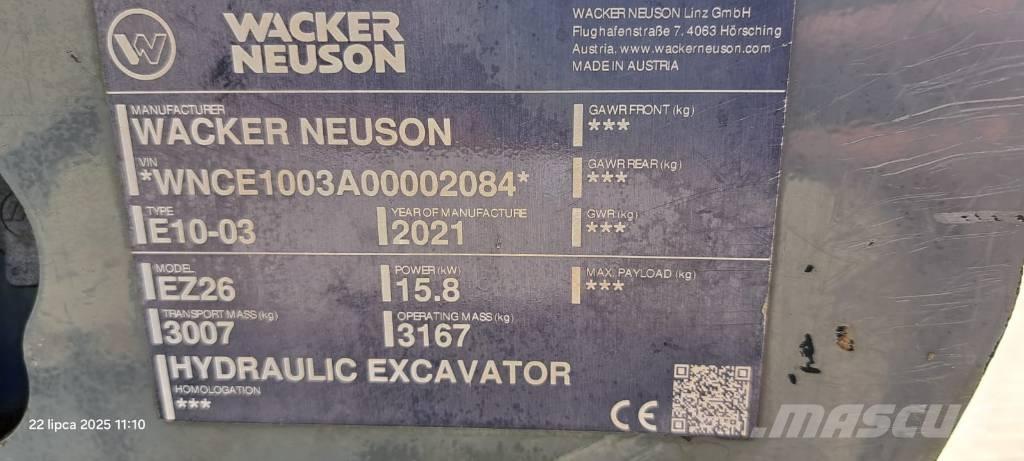 Wacker Neuson EZ 26 Bagri goseničarji