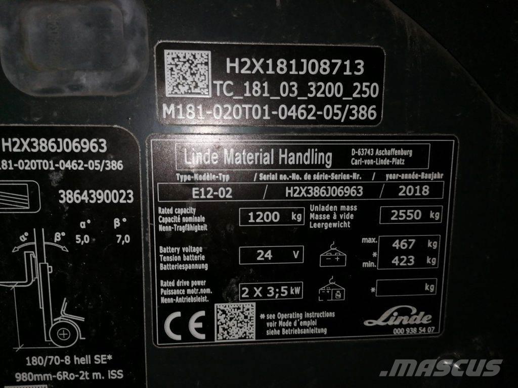 Linde E12-02 Električni viličarji