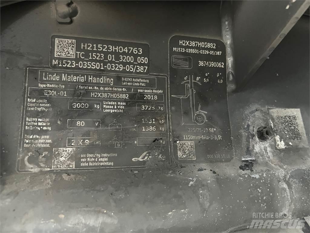Linde E30L-01 Električni viličarji