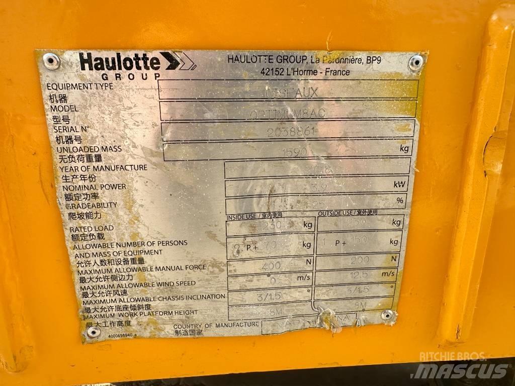 Haulotte OPTIMUM 8 Škarjaste dvižne ploščadi
