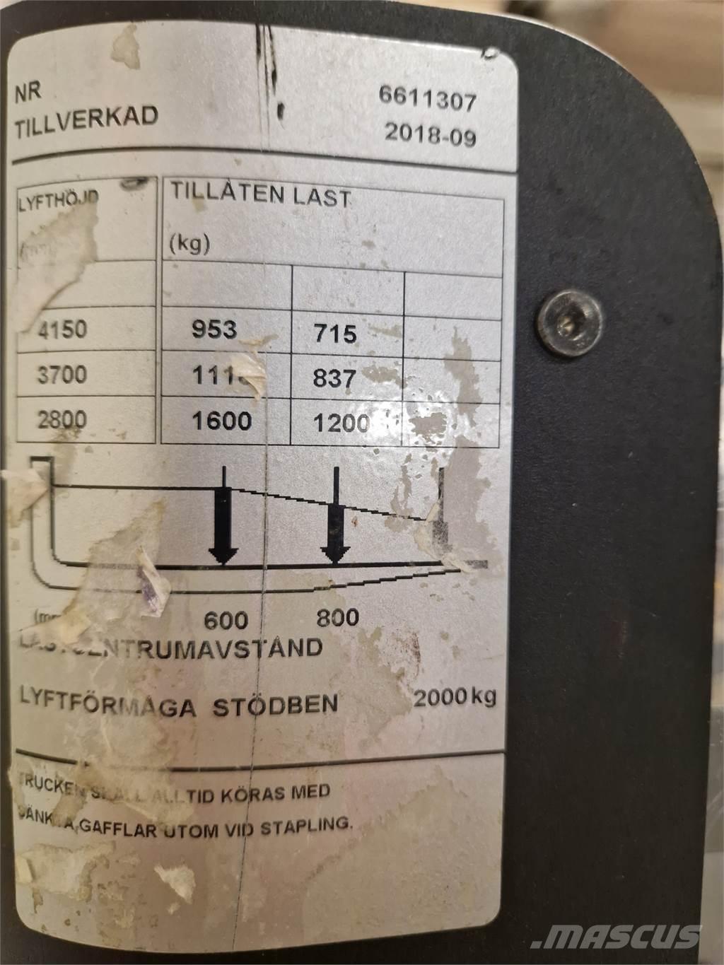 Toyota SPE160L Samopogonski ročni viličarji