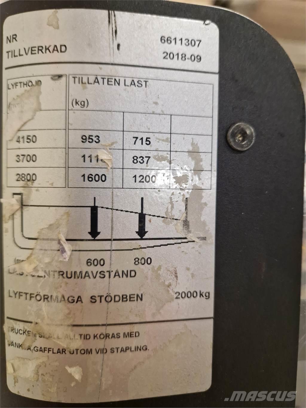 Toyota SPE160L Ročni električni viličar